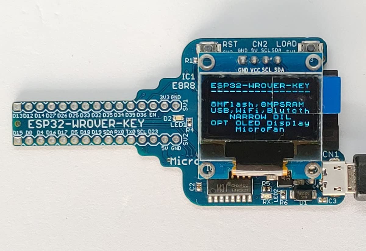ESP32-WROVER-KEY-R2 (ESP32-WROVER-E, 8MFlash, 8MPSRAM 開発ボード) USBインターフェース付き 技適取得済