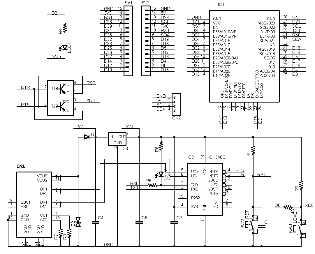 ESP32-KEY-R3 (ESP32-WROOM-32E, 8MFLASH, 2MPSRAM 開発ボード) USB Type-C インターフェース付き 技適取得済