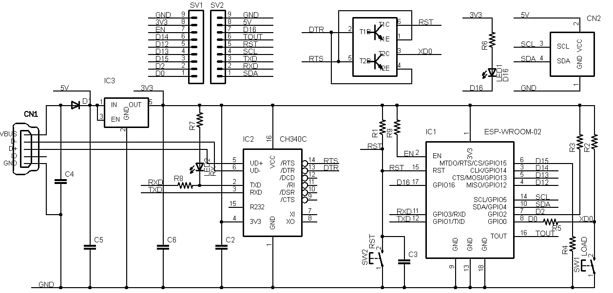 ESP8266-KEY-R2 (ESP-WROOM-02, 4M開発ボード) USBインターフェース付き 技適取得済