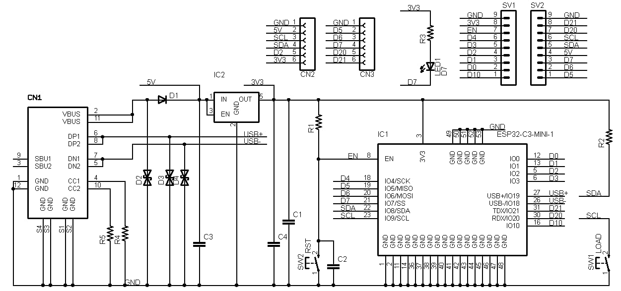 ESP32-C3M-SLIM-R1A (ESP32-C3-MINI-1:RISC-V, 4M 開発ボード) USB Type-C コネクタ 技適取得済