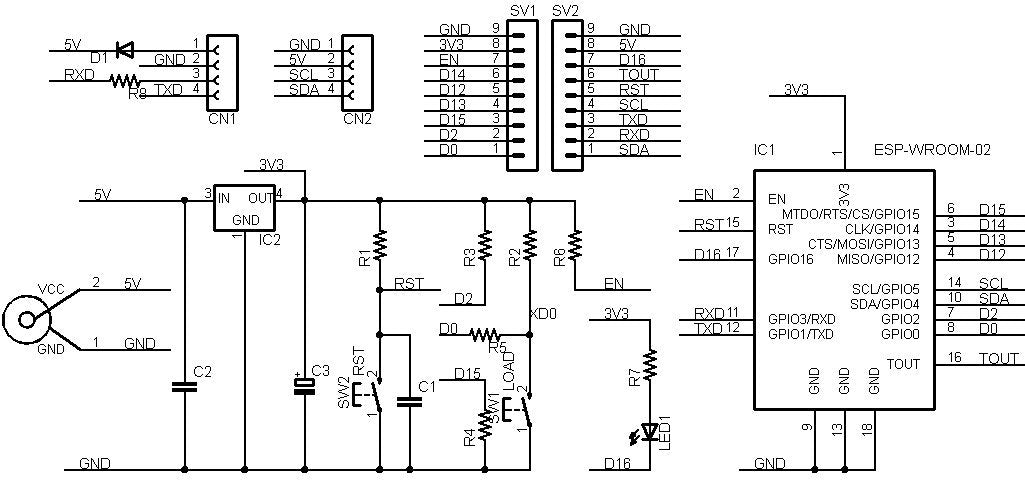ESP8266-KEY-R1 (ESP-WROOM-02開発ボード) 技適取得済