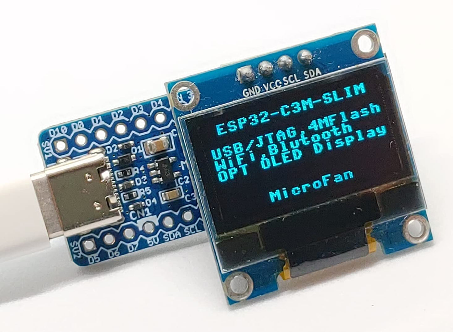 ESP32-C3M-SLIM-R1A (ESP32-C3-MINI-1:RISC-V, 4M 開発ボード) USB Type-C コネクタ 技適取得済