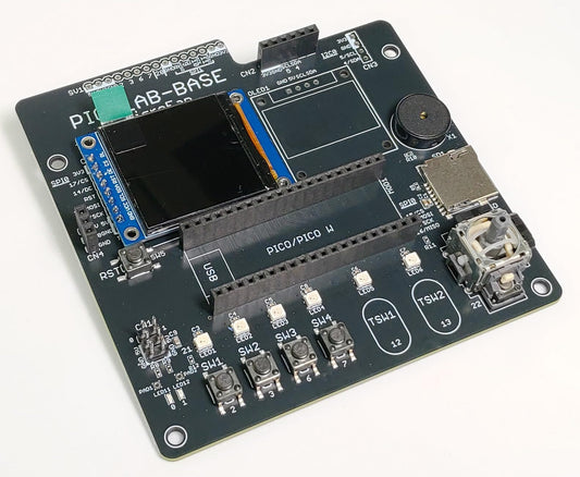 PICOLAB-BASE (実験用多機能拡張ボード: Raspberry Pi PICO/PICO W/PICO 2対応)