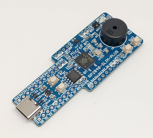 RP2040-SLIM-PLUS (RP2040, Dual ARM Cortex-M0+ 8MB Flash) +基本入出力+センサー 開発ボード USB Type-C コネクタ