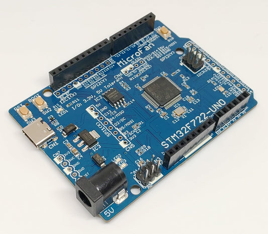 STM32F722-UNO (STM32F722RE, ARM Cortex-M7, 216MHz, 512KFlash, 256KRAM)+ 8MB Flash 開発ボード USB Type-C コネクタ