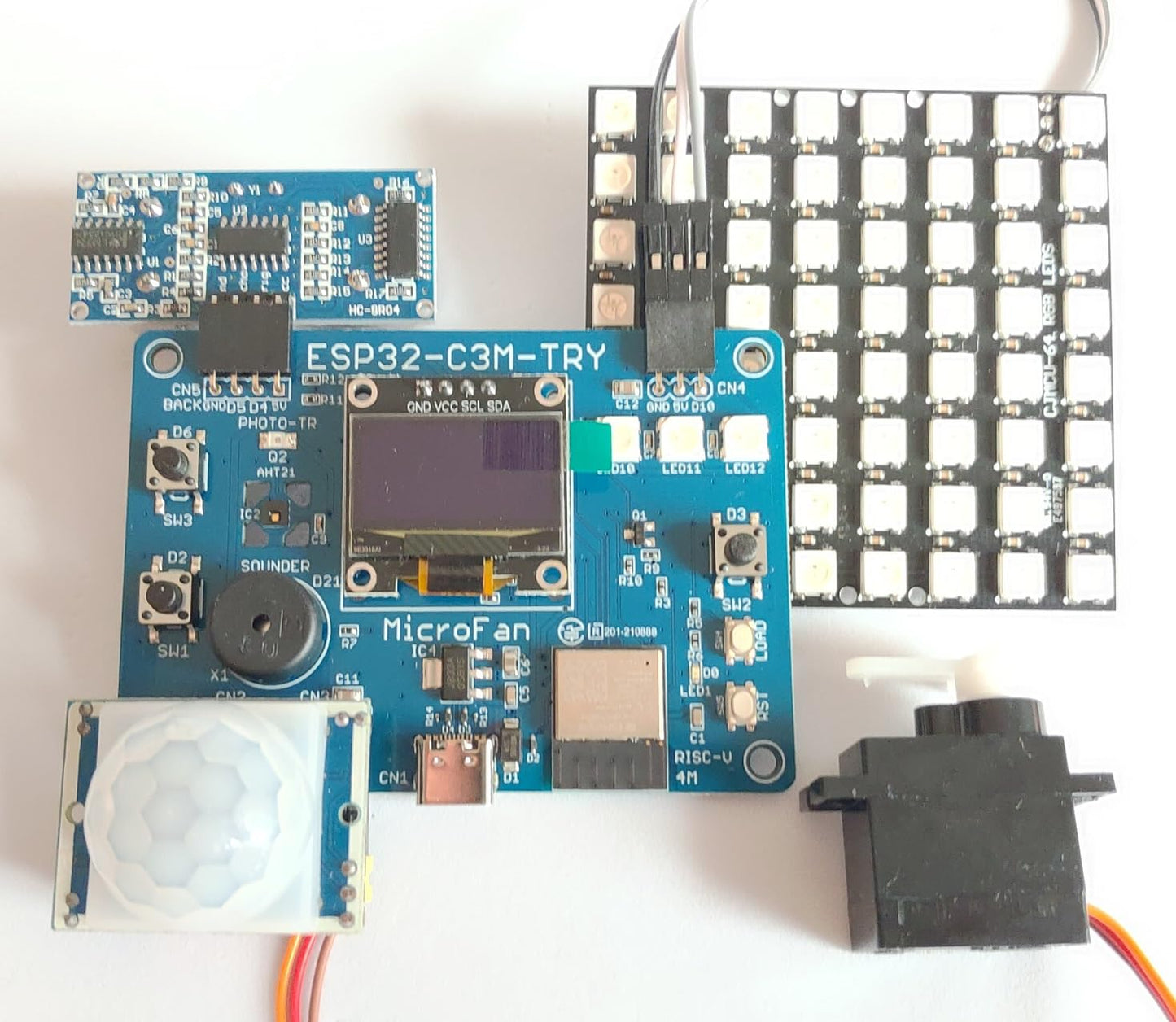 ESP32-C3M-TRY (ESP32-C3-MINI-1, 4M) オールインワン 開発ボード USB Type-C インターフェース付き 技適取得済
