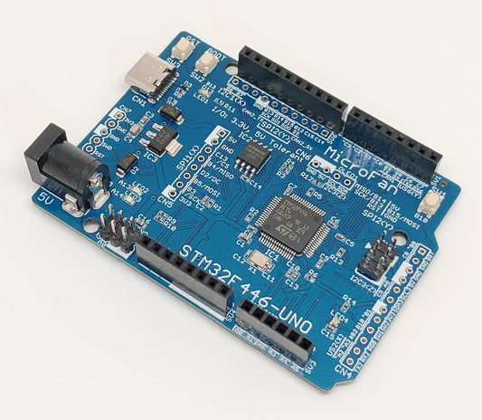 STM32F446-UNO (STM32F446RE, ARM Cortex-M4, 180MHz, 512KFlash, 128KRAM)+ 8MB Flash 開発ボード