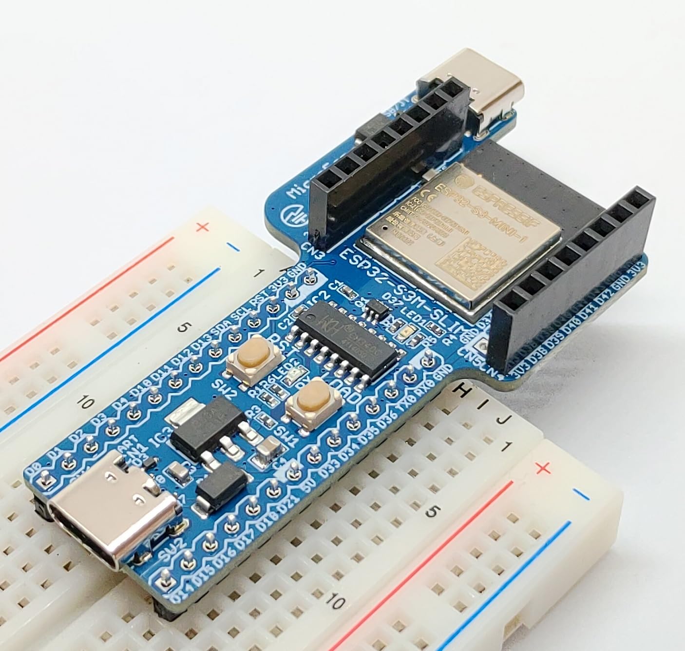 ESP32-S3M-SLIM (ESP32-S3-MINI-1, 4MFLASH, 2MPSRAM開発ボード) Type-C USBコネクタ 技適取得済