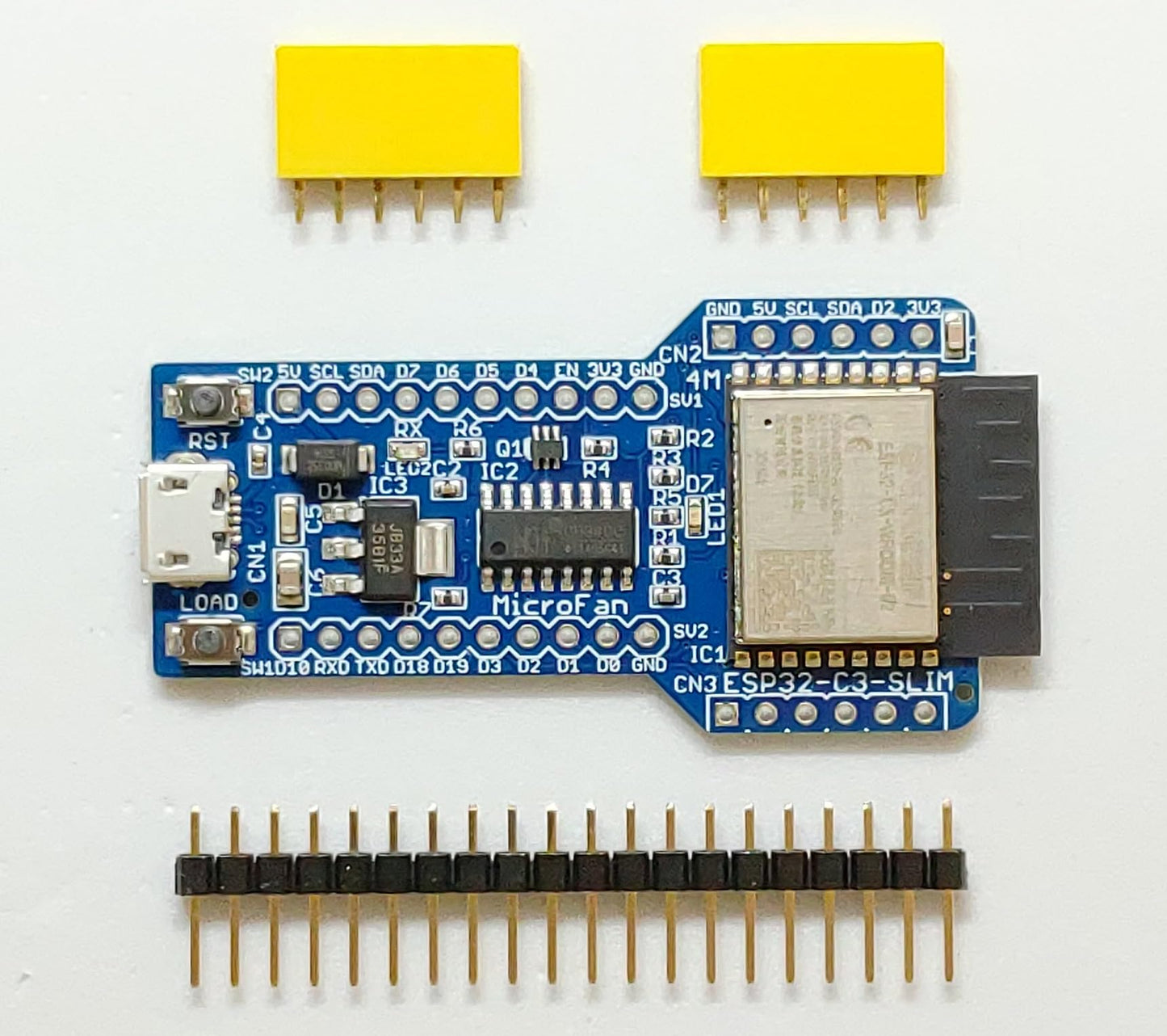 ESP32-C3-SLIM-R1 (ESP32-C3-WROOM-02:RISC-V, 4M 開発ボード) USB Type-C コネクタ 技適取得済