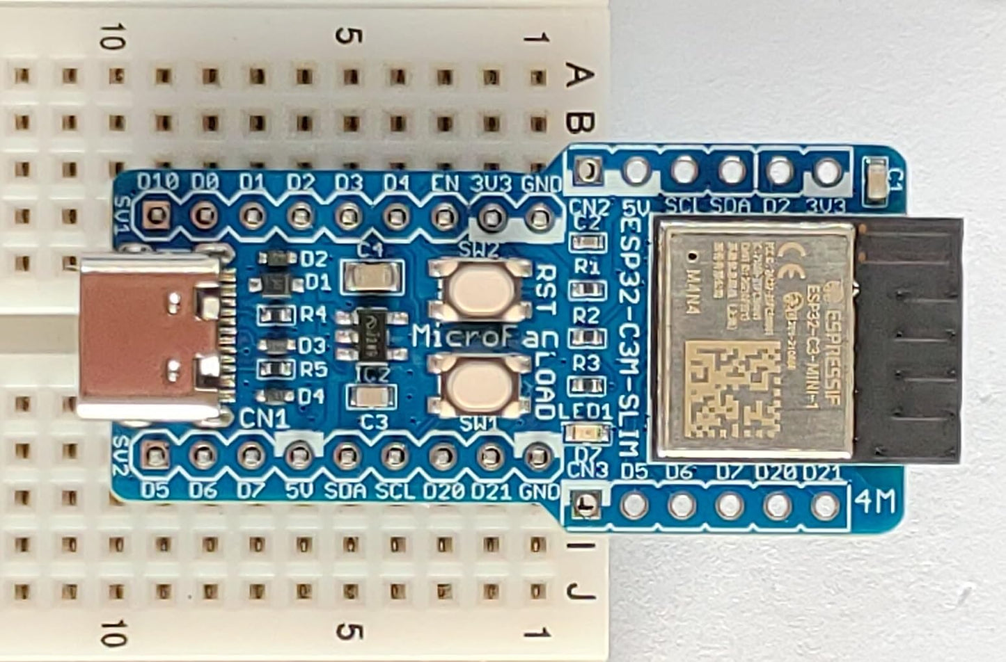 ESP32-C3M-SLIM-R1A (ESP32-C3-MINI-1:RISC-V, 4M 開発ボード) USB Type-C コネクタ 技適取得済