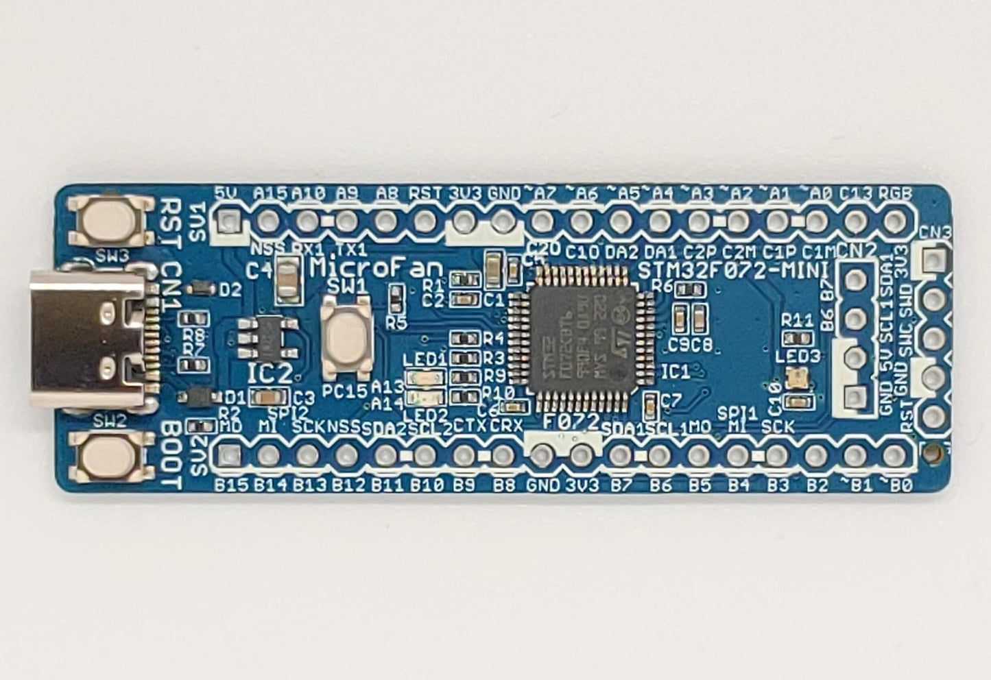 STM32F072-MINI (STM32F072CBT6, ARM Cortex-M0, 48MHz, 128KFlash, 16KRAM) 開発ボード Type-C USBコネクタ