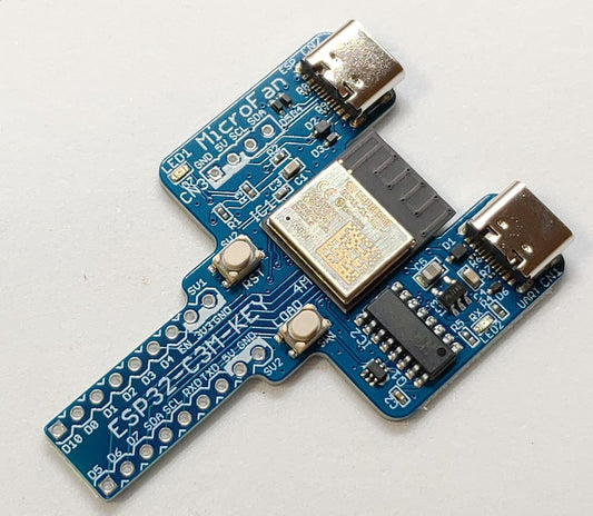 ESP32-C3M-KEY-R1A (ESP32-C3-MINI-1:RISC-V, 4M 開発ボード) Type-C USBコネクタ 技適取得済