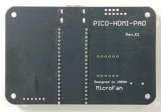 PICO-HDMI-PAD (PicoDVI対応: Raspberry Pi PICO/PICO W/PICO 2用HDMIコネクタ基板) 加速度センサー・ジャイロセンサー、タクトスイッチx8、圧電スピーカー搭載