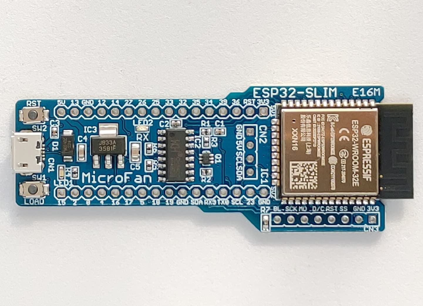 ESP32-SLIM (ESP32-WROOM-32E, 16M 開発ボード) USBインターフェース付き 技適取得済