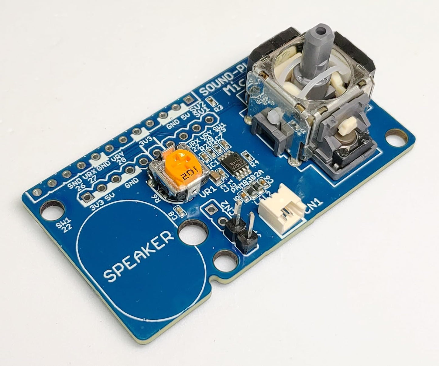 SOUND-PLAY-PLUS (D級アンプ、スピーカー: Raspberry Pi PICO/PICO W/PICO 2対応) ジョイスティック搭載