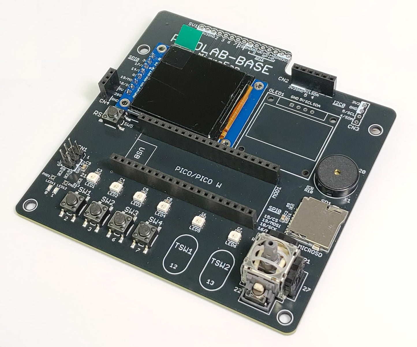 PICOLAB-BASE (実験用多機能拡張ボード: Raspberry Pi PICO/PICO W/PICO 2対応)