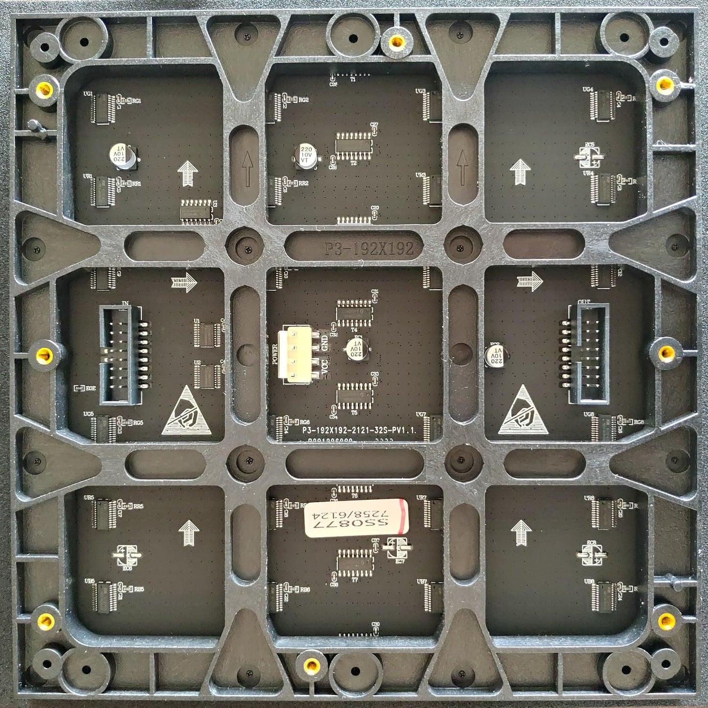P3 RGB LEDマトリックスパネル64X64ピクセル 192mmx192mm 室内用