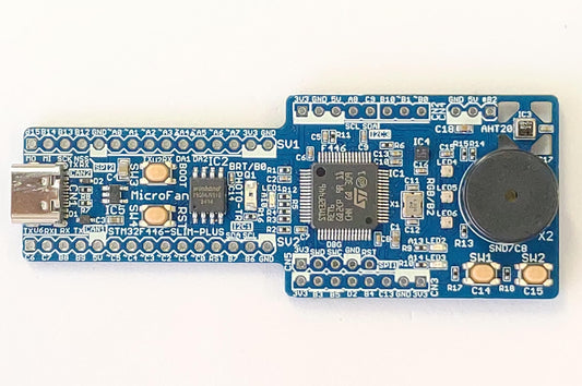 STM32F446-SLIM-PLUS (STM32F446RE, ARM Cortex-M4. 180MHz, 512KFlash, 128KRAM)+8MFLASH+基本入出力+センサー 開発ボード Type-C USBコネクタ