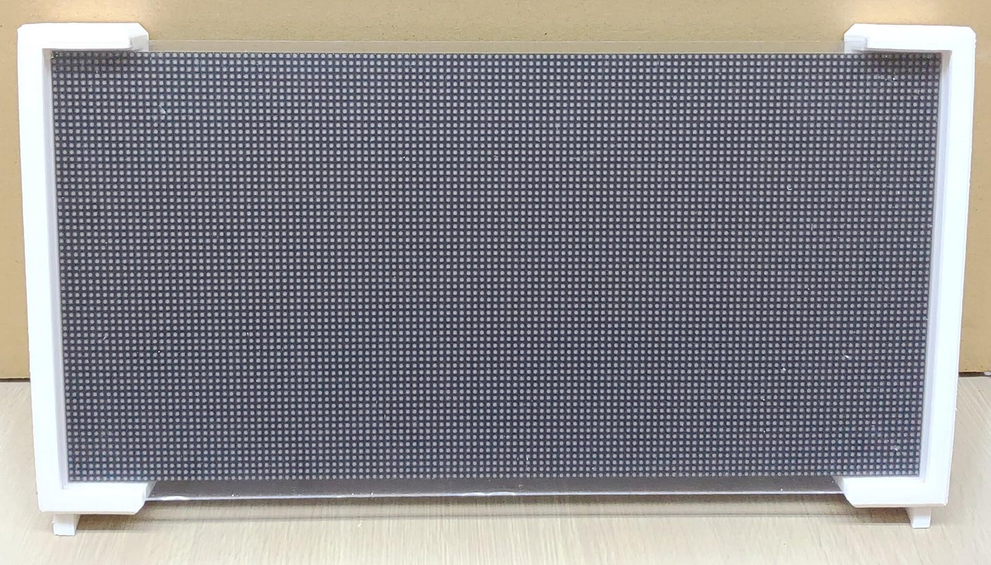 P2.5 屋内用 RGB LEDマトリックスパネル 128X64ピクセル 320mmx160mm, アクリルパネル, ABS樹脂製白色スタンドセット
