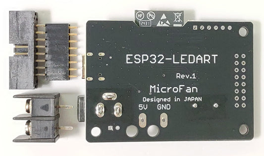 ESP32-LEDART (ESP32E, 4M) LED RGB パネル HUB75コントローラ USBインターフェース付き 技適取得済