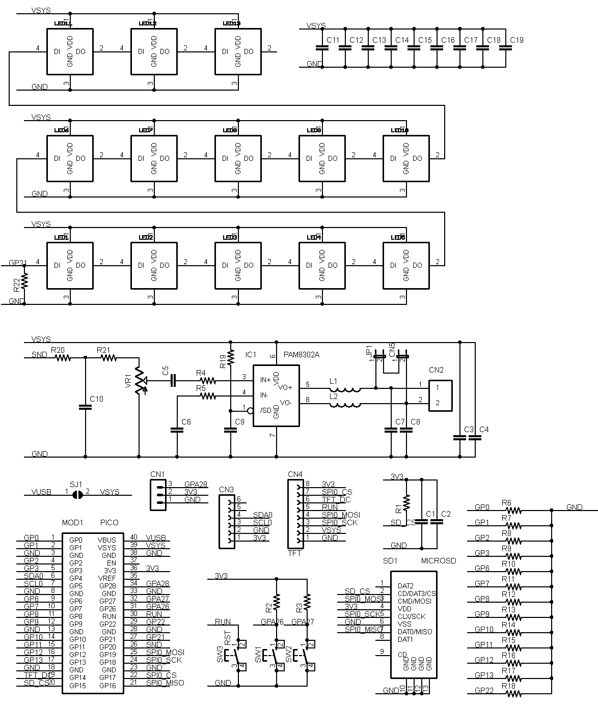 PICOLAB-MUSIC (オーディオ実験用拡張ボード: Raspberry Pi PICO/PICO W対応)