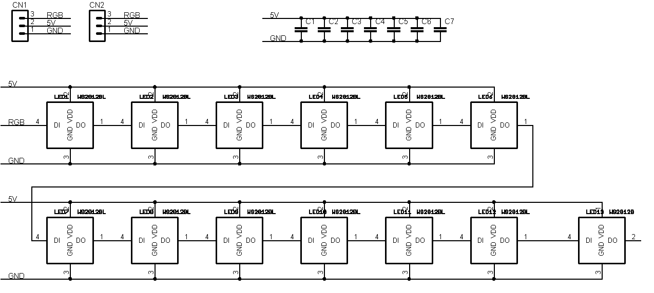 RGBLED-FUNX (WS2812B x(12+1))