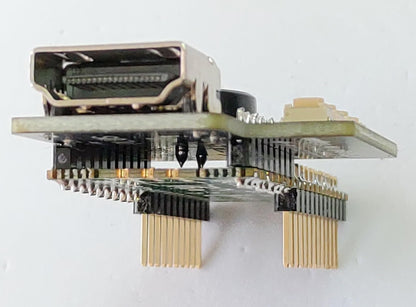 PICO-HDMI-PLUS (PicoDVI対応: Raspberry Pi PICO/PICO W/PICO 2用HDMIコネクタ基板) タクトスイッチx4、圧電スピーカー搭載