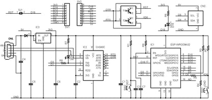 ESP8266-SLIM-R1 (ESP-WROOM-02, 4M開発ボード) USBインターフェース付き 技適取得済