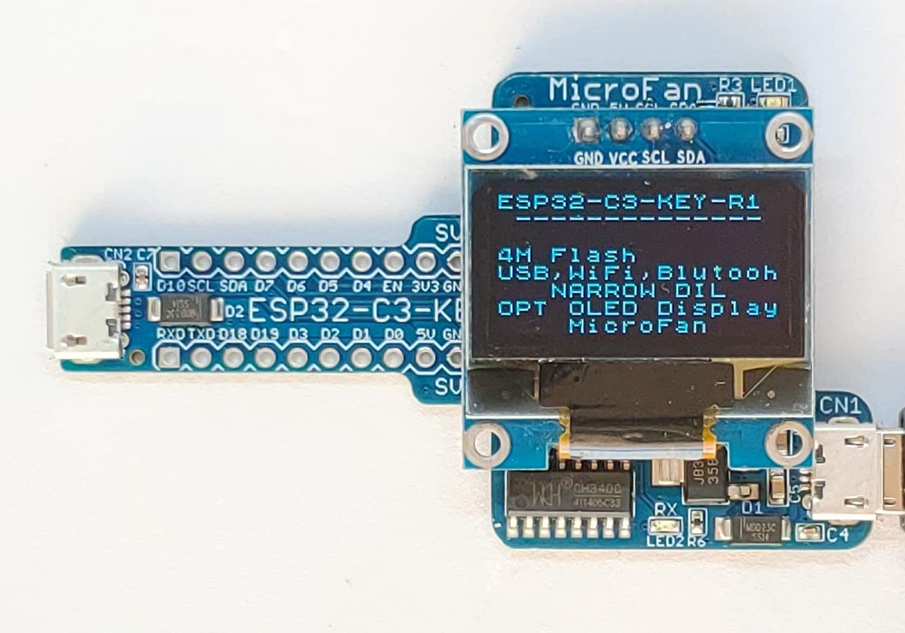 ESP32-C3-KEY-R1 (ESP32-C3-WROOM-02:RISC-V, 4M 開発ボード) USBインターフェース付き 技適取得済