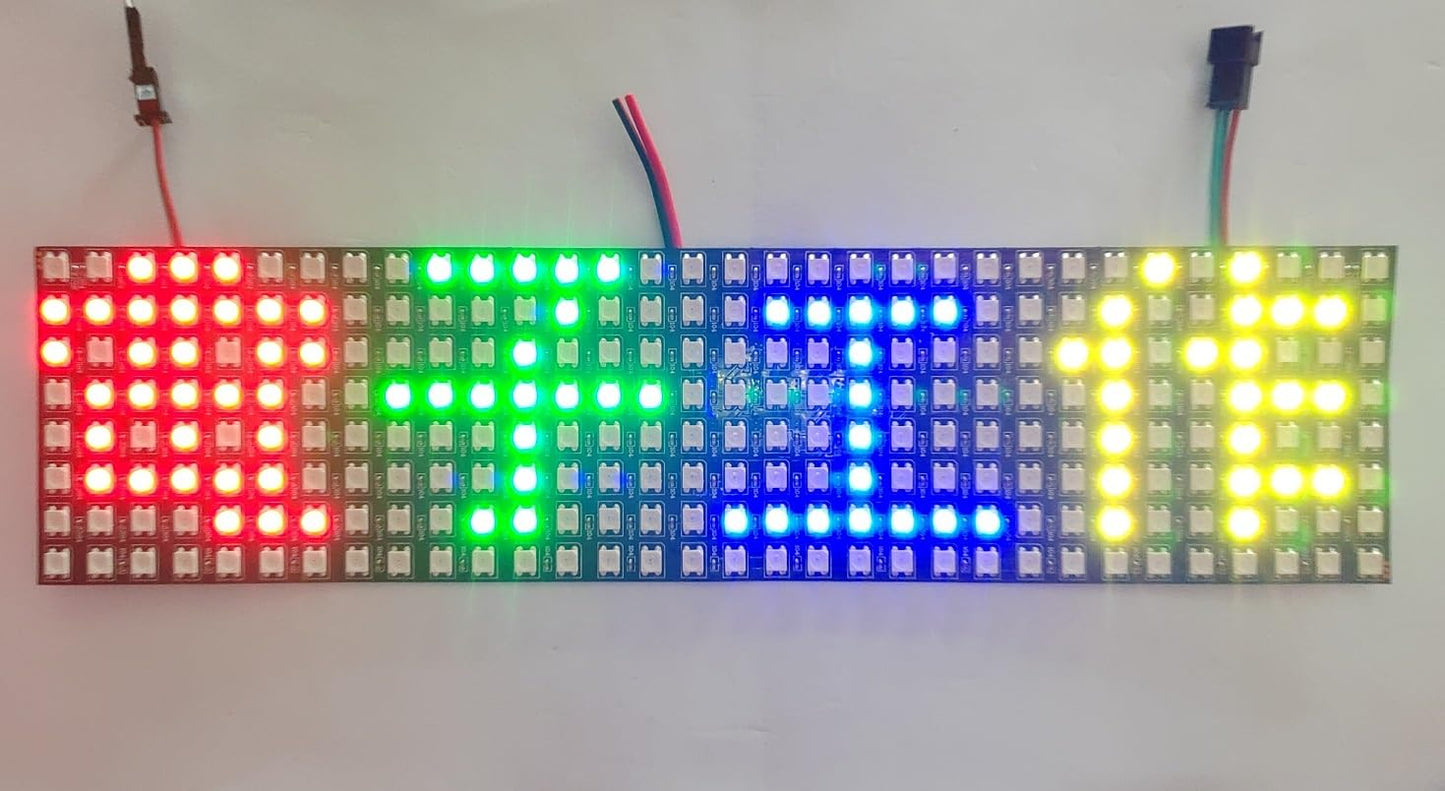 カラーLEDマトリックス(WS2812B 32x8 ピクセル) フレキシブル基板