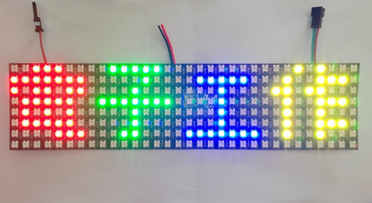 カラーLEDマトリックス(WS2812B 32x8 ピクセル) フレキシブル基板