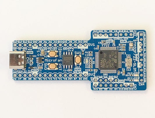 STM32F722-SLIM (STM32F722RE, ARM Cortex-M7, 216MHz, 512KFlash, 256KRAM)+8MFLASH開発ボード Type-C USBコネクタ
