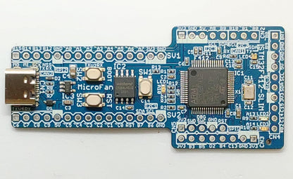 STM32F412-SLIM (STM32F412RE, ARM Cortex-M4, 100MHz, 512KFlash, 256KRAM)+8MFLASH開発ボード Type-C USBコネクタ