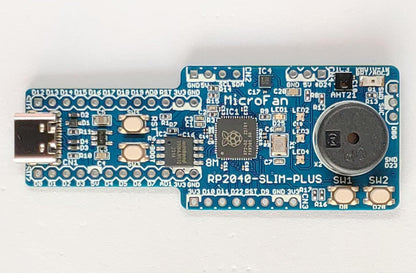 RP2040-SLIM-PLUS (RP2040, Dual ARM Cortex-M0+ 8MB Flash) +基本入出力+センサー 開発ボード USB Type-C コネクタ