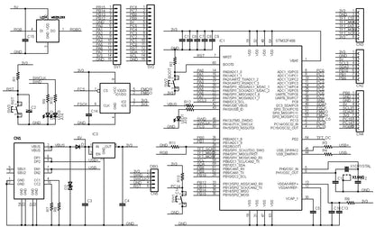 STM32F446-SLIM (STM32F446RE, ARM Cortex-M4, 180MHz, 512KFlash, 128KRAM)+8MFLASH開発ボード Type-C USBコネクタ