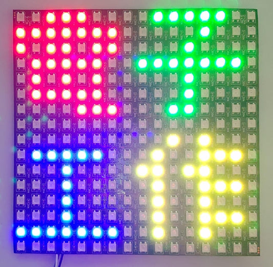 カラーLEDマトリックス(WS2812B 16x16 ピクセル) フレキシブル基板