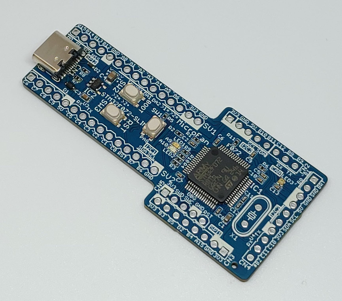 STM32F072-SLIM (STM32F072RB, ARM Cortex-M0, 48MHz, 128KFlash, 16KRAM) 開発ボード Type-C USBコネクタ