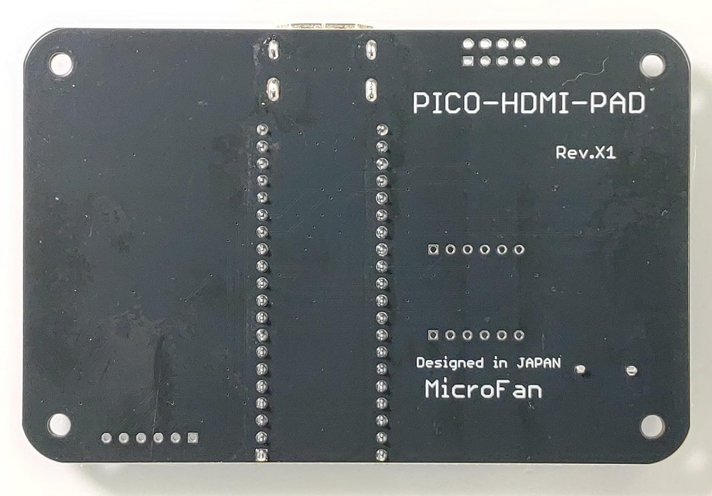 PICO-HDMI-PAD (PicoDVI対応: Raspberry Pi PICO/PICO W/PICO 2用HDMIコネクタ基板) 加速度センサー・ジャイロセンサー、タクトスイッチx8、圧電スピーカー搭載