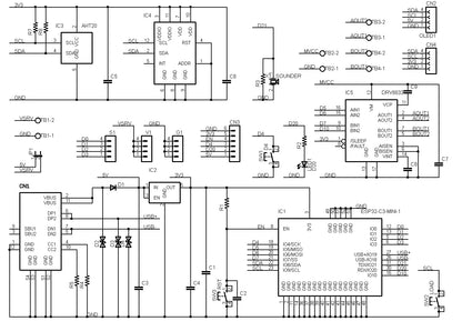 ESP32-C3M-ROBO (ESP32-C3-MINI-1) +センサー/RCサーボ/DCモーター コントローラ USB Type-C コネクタ 技適取得済