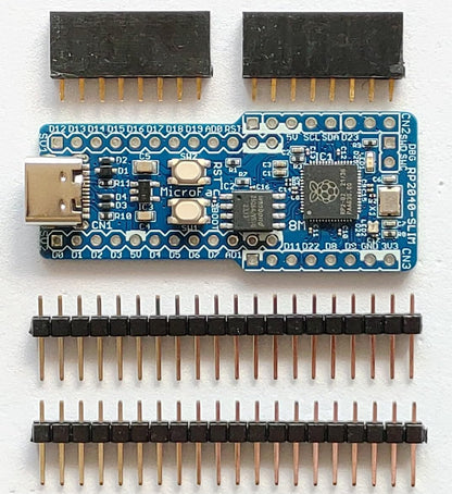 RP2040-SLIM (RP2040, Dual ARM Cortex-M0+ 8MB Flash) 開発ボード USB Type-C コネクタ