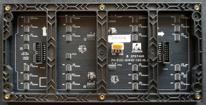 P4 屋内用 RGB LEDマトリックスパネル 64X32ピクセル 256mmx128mm, ABS樹脂製白色スタンドセット