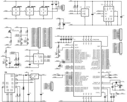 STM32F446-SLIM-PLUS (STM32F446RE, ARM Cortex-M4. 180MHz, 512KFlash, 128KRAM)+8MFLASH+基本入出力+センサー 開発ボード Type-C USBコネクタ