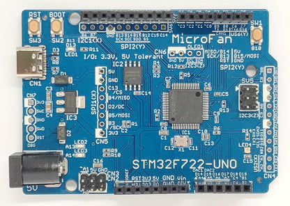 STM32F722-UNO (STM32F722RE, ARM Cortex-M7, 216MHz, 512KFlash, 256KRAM)+ 8MB Flash 開発ボード USB Type-C コネクタ