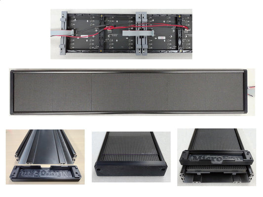 デジタルサイネージ用 P5 RGB LEDパネル 64X32ピクセル 3枚 (192x32ピクセル) アルミケース付き