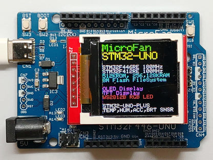 STM32F446-UNO (STM32F446RE, ARM Cortex-M4, 180MHz, 512KFlash, 128KRAM)+ 8MB Flash 開発ボード