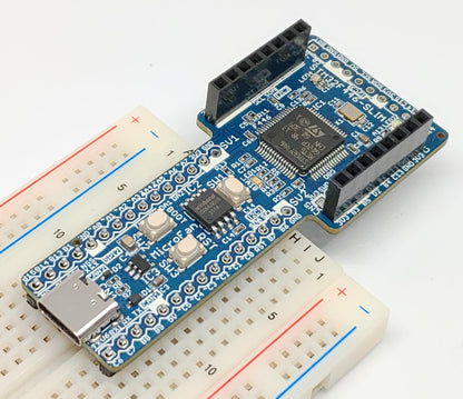 STM32F446-SLIM (STM32F446RE, ARM Cortex-M4, 180MHz, 512KFlash, 128KRAM)+8MFLASH開発ボード Type-C USBコネクタ