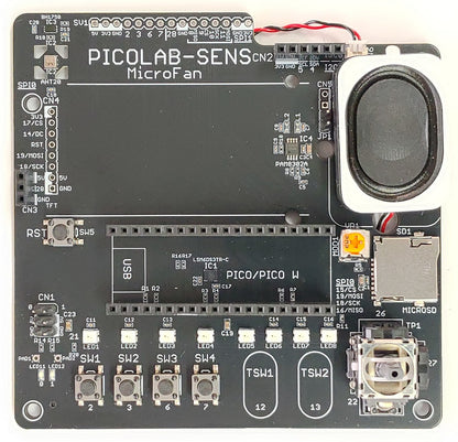 PICOLAB-SENS (実験用多機能拡張ボード: Raspberry Pi PICO/PICO W対応)