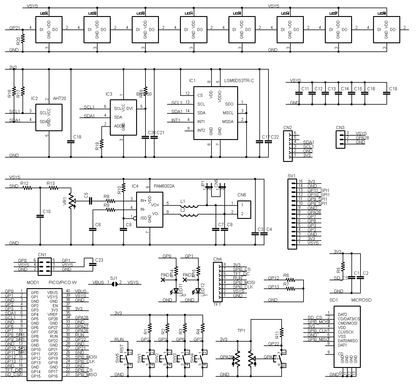 PICOLAB-SENS (実験用多機能拡張ボード: Raspberry Pi PICO/PICO W対応)