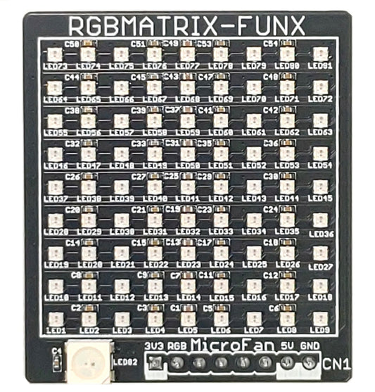 RGBMATRIX-FUNX (9x9ドットマトリックス WS2812B x(81+1))