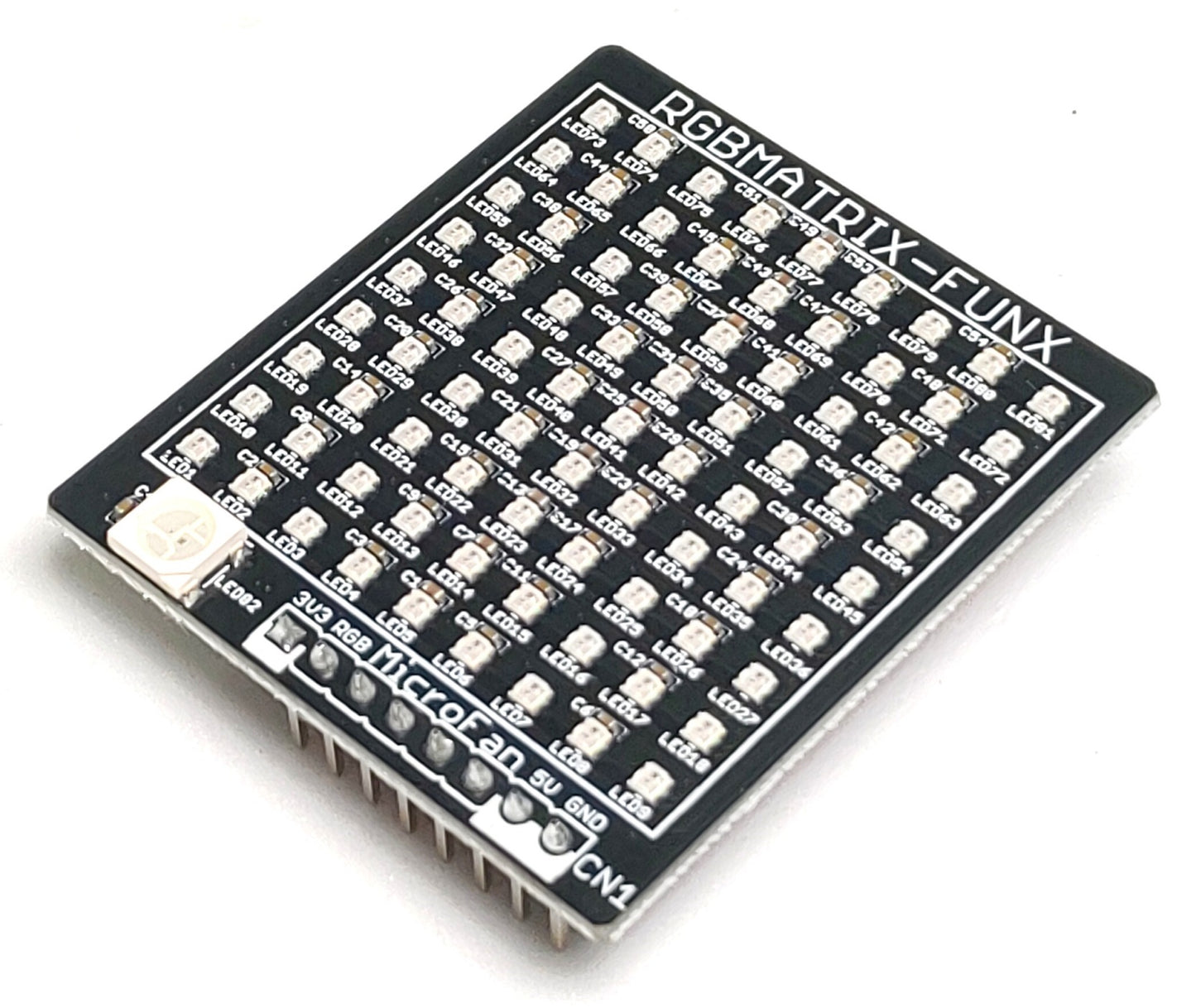 RGBMATRIX-FUNX (9x9ドットマトリックス WS2812B x(81+1))